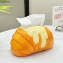 GobekUsa Croissant Ceramic Tissue Box: Charming Table Decoration for Coffee Table and Bedside