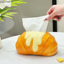 GobekUsa Croissant Ceramic Tissue Box: Charming Table Decoration for Coffee Table and Bedside