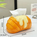 GobekUsa Croissant Ceramic Tissue Box: Charming Table Decoration for Coffee Table and Bedside