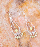 Chartruese Lemon Jade Chandelier Earrings