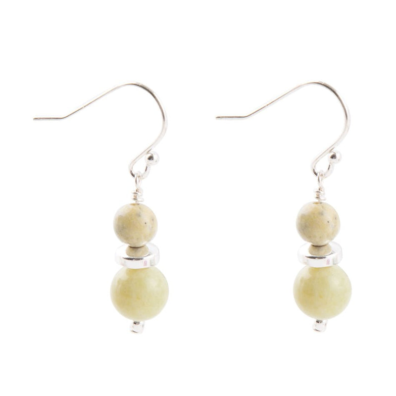 Chartruese Lemon Jade Drop Earrings