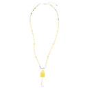 Chartruese Lemon Jade Long Pendant Necklace