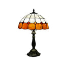 Antique Tiffany-Style Lamp with Check Pattern