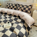 GobekUsa Checkerboard Pattern Duvet Cover Set - Stylish and Cozy Bedding Kit for Bedroom