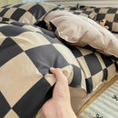 GobekUsa Checkerboard Pattern Duvet Cover Set - Stylish and Cozy Bedding Kit for Bedroom