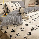 GobekUsa Checkerboard Pattern Duvet Cover Set - Stylish and Cozy Bedding Kit for Bedroom