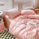 GobekUsa Checkerboard Pattern Duvet Cover Set - Stylish and Cozy Bedding Kit for Bedroom