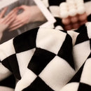 2024 GobekUsa Checkerboard Lamb Fleece Blanket Cover - Premium Printed Blanket Series