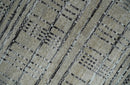 Gray Black Silver Checkered Area Rug 8x10 - Scandinavian Wool