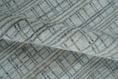 Checkered Silver Brown Gray Scandinavian Hand Made Wool Area Rug 8x10 Flatweave