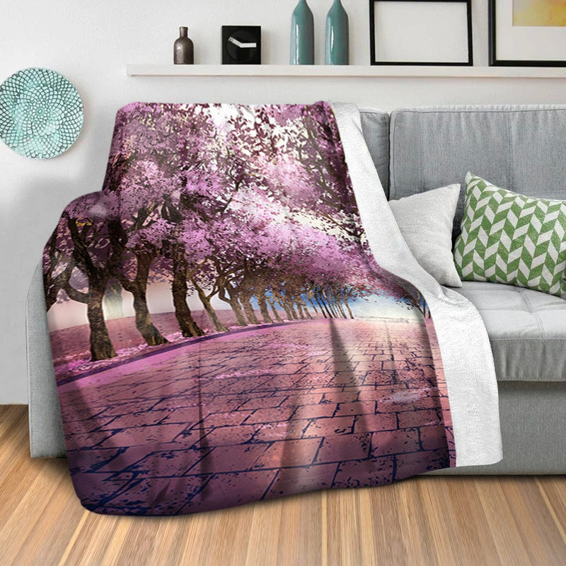 Cherry Blossom Strolls Blanket