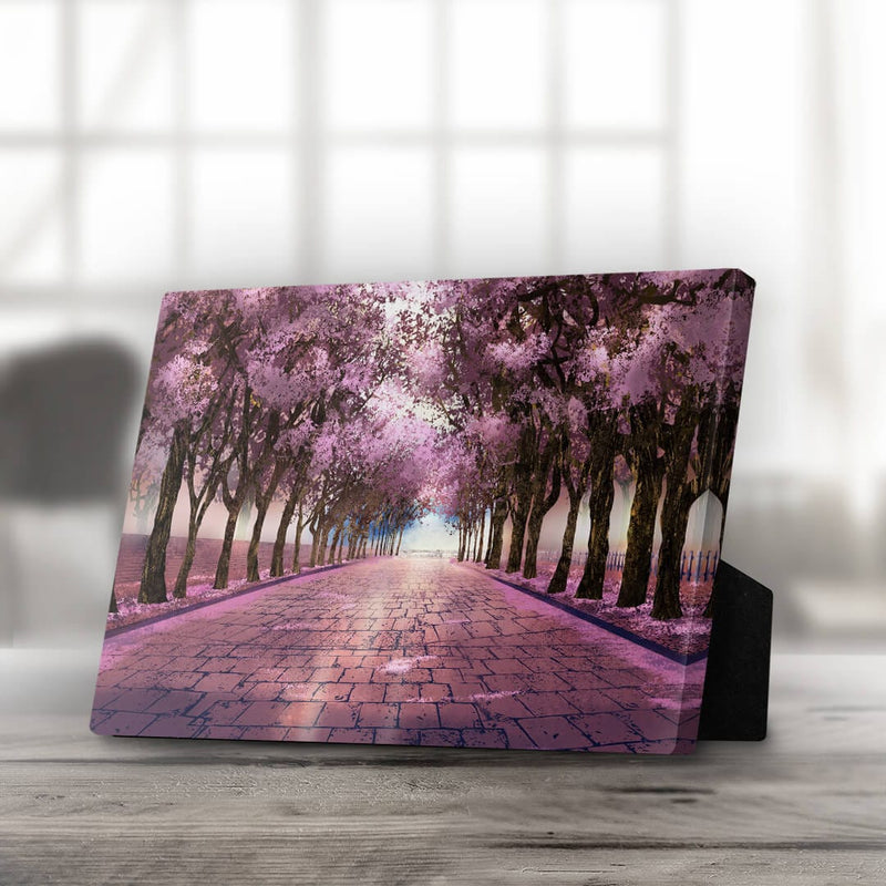 Cherry Blossom Strolls Desktop Canvas