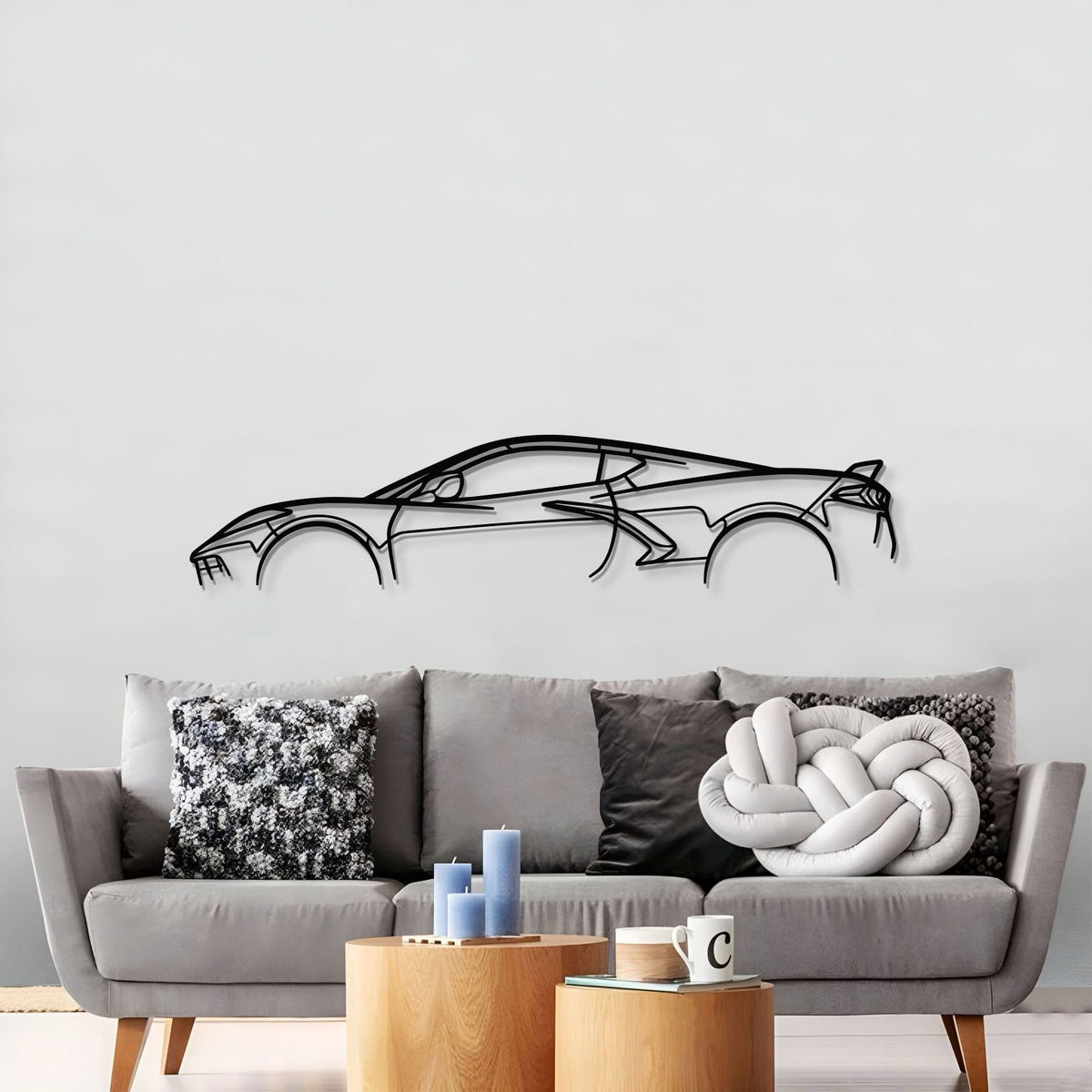 Corvette C8 Metal Car Wall Art - MT0924, photo 2 of 8