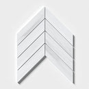 Bianco Dolomiti Polished Chevron Waterjet Marble Waterjet Mosaics 13x10