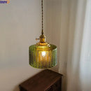 GobekUsa Green Glass Pendant Light Chandelier - Nordic LED Hanging Lamp for Home Decor