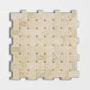 Chiaro Honed Filled Basket Weave Travertine Mosaics 12x12