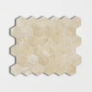 Chiaro Honed Filled Hexagon Travertine Mosaics 10 3/8x12