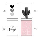 GobekUsa Chic Pink Room Decor Wall Art Set