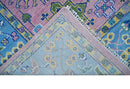 Chic Vibrant Hand Knotted Pink and Blue 8x10, 9x12, and 10x14 Traditional Wool Rug by The Rug Decor