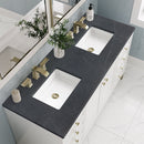 James Martin Chicago 60" Double Bathroom Vanity, Glossy White