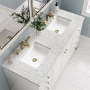 James Martin Chicago 60" Double Bathroom Vanity, Glossy White