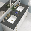 James Martin Chicago 60" Double Bathroom Vanity, Glossy White