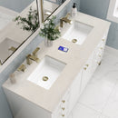 James Martin Chicago 60" Double Bathroom Vanity, Glossy White