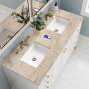 James Martin Chicago 60" Double Bathroom Vanity, Glossy White