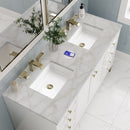 James Martin Chicago 60" Double Bathroom Vanity, Glossy White