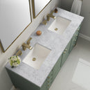 James Martin Chicago 60" Double Bathroom Vanity, Smokey Celadon