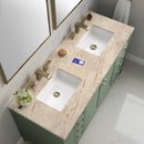 James Martin Chicago 60" Double Bathroom Vanity, Smokey Celadon