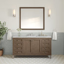 James Martin Chicago 60" Double Vanity Cabinet, Walnut Whisper