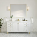 James Martin Chicago 60" Single Bathroom Vanity, Glossy White
