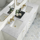 James Martin Chicago 72" Double Bathroom Vanity, Glossy White