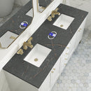 James Martin Chicago 72" Double Bathroom Vanity, Glossy White