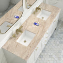 James Martin Chicago 72" Double Bathroom Vanity, Glossy White