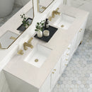 James Martin Chicago 72" Double Bathroom Vanity, Glossy White