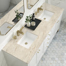 James Martin Chicago 72" Double Bathroom Vanity, Glossy White