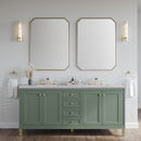 James Martin Chicago 72" Double Bathroom Vanity, Smokey Celadon