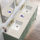 James Martin Chicago 72" Double Bathroom Vanity, Smokey Celadon