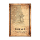 Chicago Vintage Map Canvas