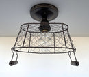 CHICKEN WIRE Farmhouse Ceiling Light - Rectangular