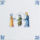 Child's Play Glazed Delft Ceramic Tiles 6x6