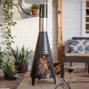 Modern Mesh Chiminea Fireplace by EP Designlab LLC