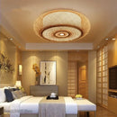 GobekUsa Bamboo Wicker Rattan Round Lantern Ceiling Light - Chinese Style Hand-Woven Fixture