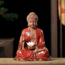 GobekUsa Ceramic Sakyamuni Buddha Statue 24cm - Chinese Style Decorative Ornament