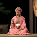 GobekUsa Ceramic Sakyamuni Buddha Statue 24cm - Chinese Style Decorative Ornament