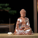 GobekUsa Ceramic Sakyamuni Buddha Statue 24cm - Chinese Style Decorative Ornament