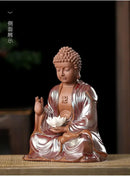 GobekUsa Ceramic Sakyamuni Buddha Statue 24cm - Chinese Style Decorative Ornament