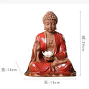 GobekUsa Ceramic Sakyamuni Buddha Statue 24cm - Chinese Style Decorative Ornament